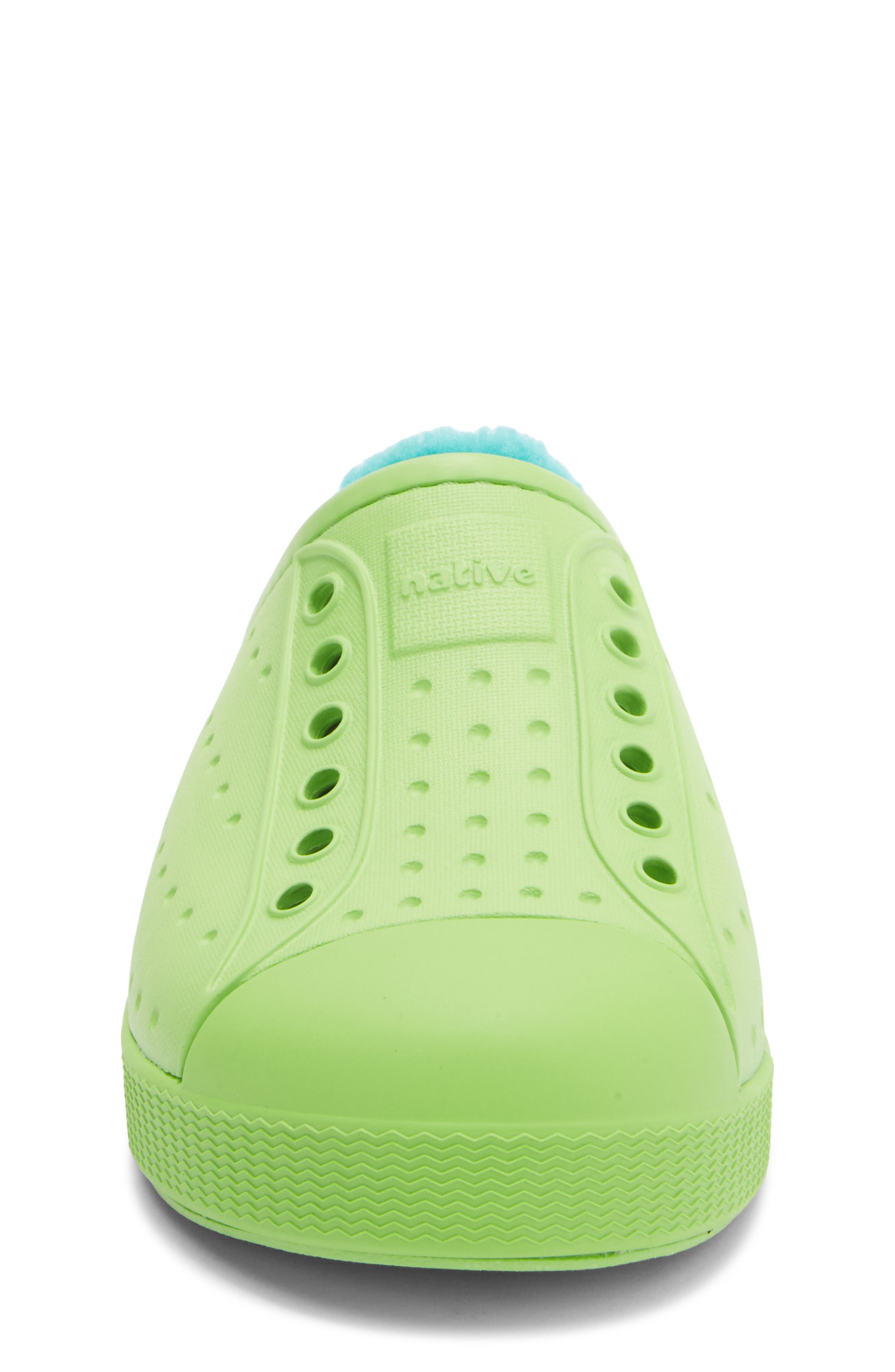 Native Shoes Kids' Jefferson Cozy Slippers, Alternate, color, Snap Green/ Maui Blue