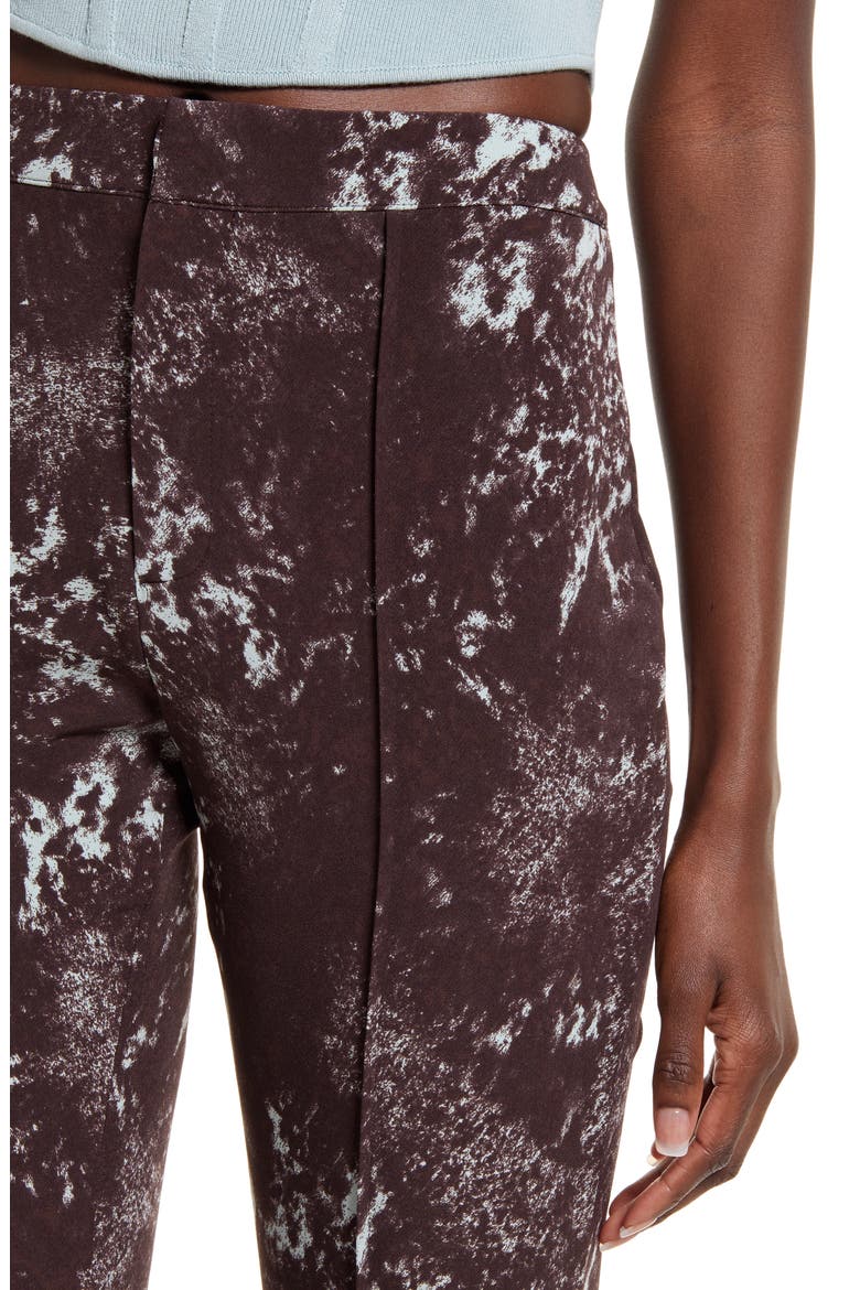 Stretch Bootcut Pants, Alternate, color, TEAL- BROWN LIQUID STONE
