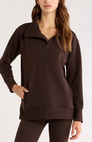 Zella Kickback Ottoman Half Zip Tunic