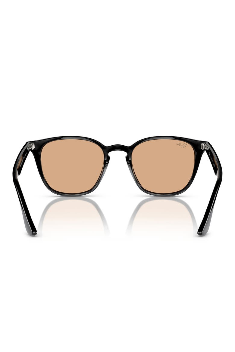 52mm Square Sunglasses, Alternate, color, BLACK / BROWN