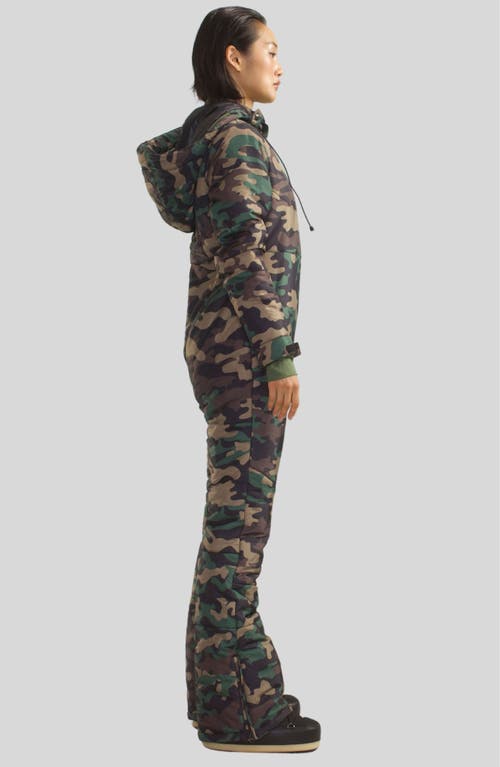 Cynthia Rowley Undercover Ski Suit In Green Camo