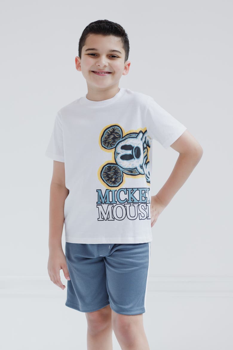 Mickey Mouse 2-Piece T-Shirt and Shorts Set, Alternate, color, Mickey White Blue