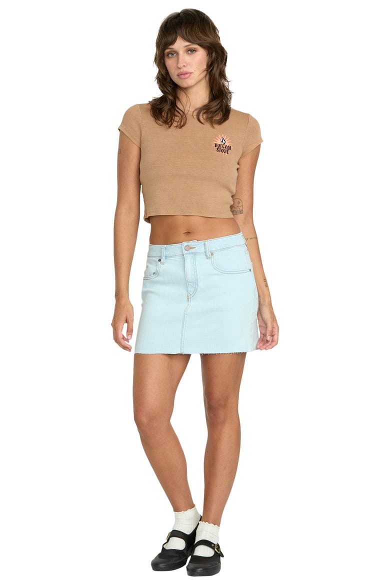 1991 Logo Crop Graphic T-Shirt, Alternate, color, HAZELNUT