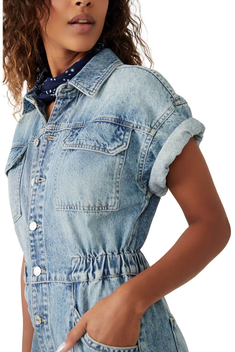 Marci Cotton Denim Romper, Alternate, color, MARRAKESH