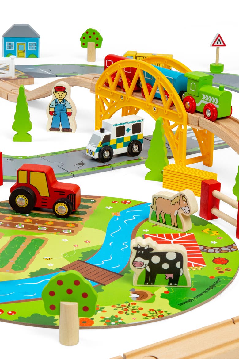 Road & Rail Train Set, Alternate, color, Brown