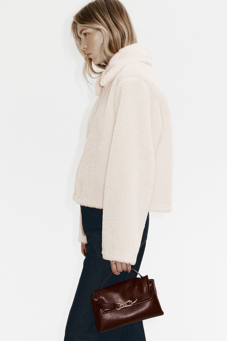 Pile Jacket, Alternate, color, Light beige