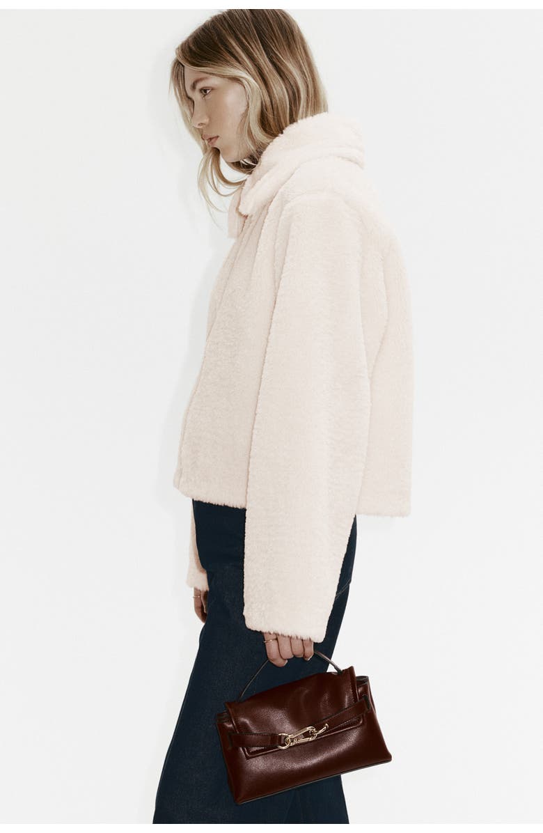 H&M Pile Jacket, Alternate, color, Light Beige