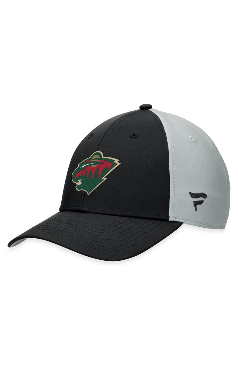 FANATICS Men's Fanatics Branded  Black/Gray Minnesota Wild 2023 NHL Global Series Sweden Adjustable Hat, Main, color, 