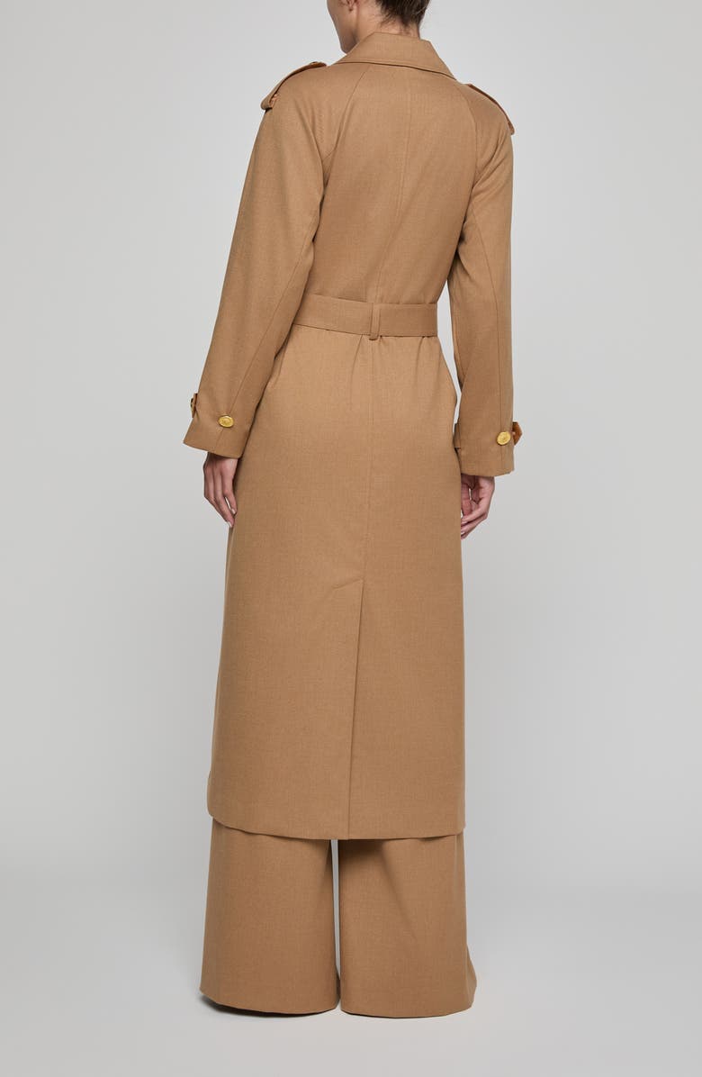 L'AGENCE Brinley Oversize Suiting Trench Coat, Alternate, color, Dark Macchiato