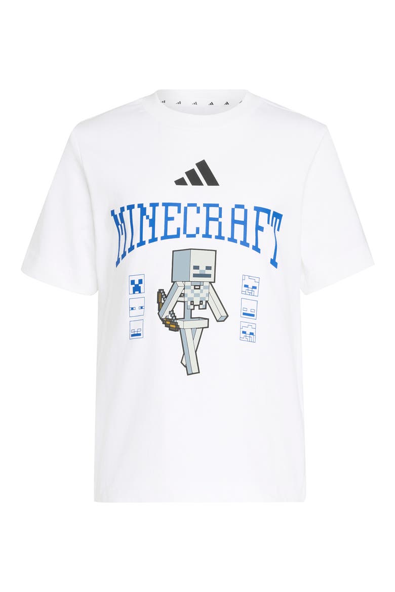 x Minecraft Kids' Cotton Graphic Print T-Shirt, Main, color, WHITE