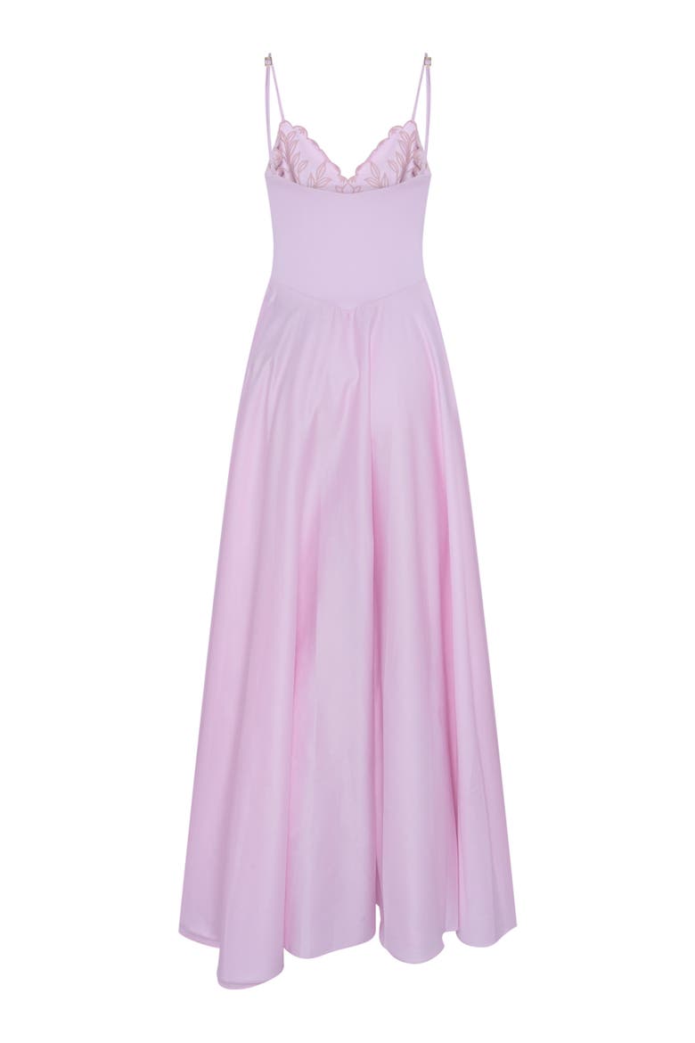 Tricoline Lotus Maxi Dress, Alternate, color, OFF WHITE