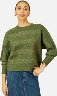 Yumi Cable Knit Relaxed Fit Jumper