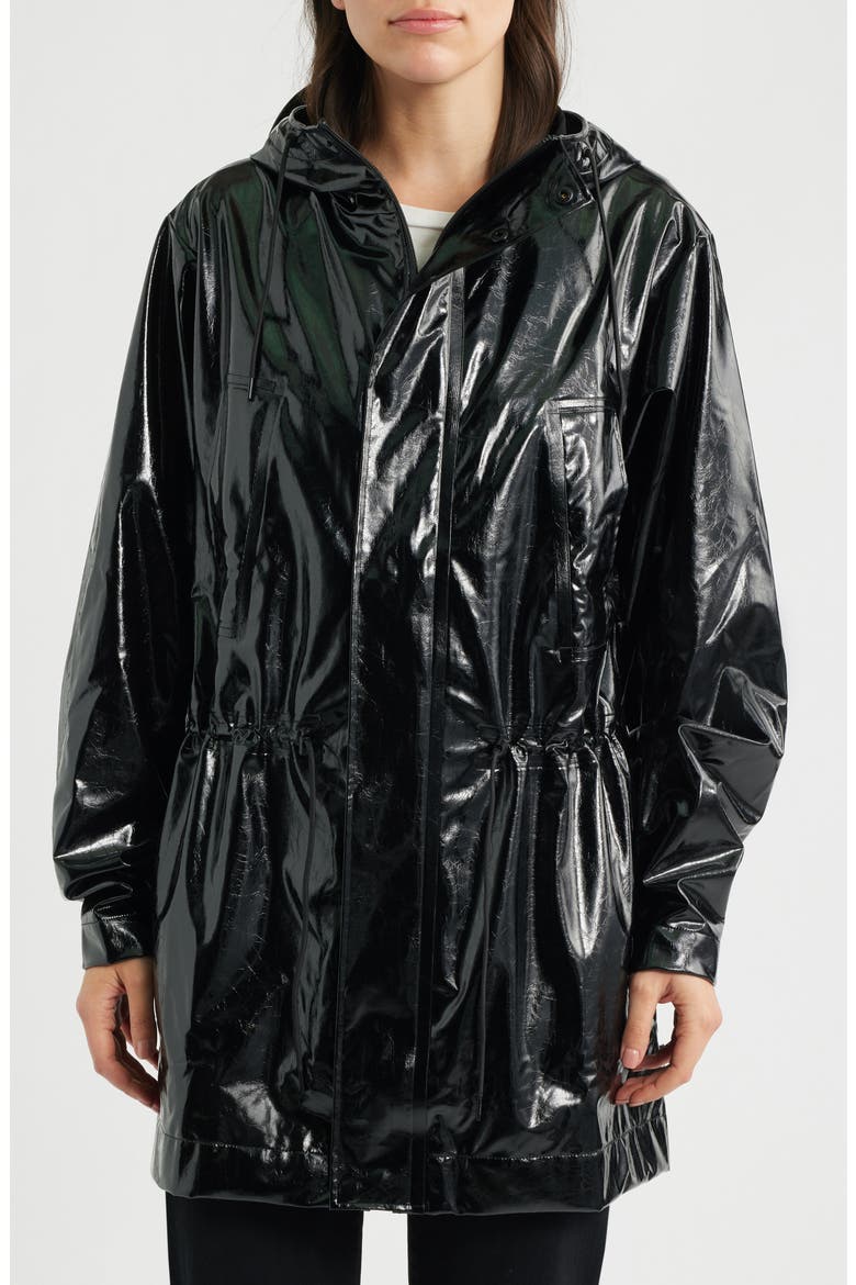 Bold Waterproof Raincoat, Main, color, CRACKL BLACK