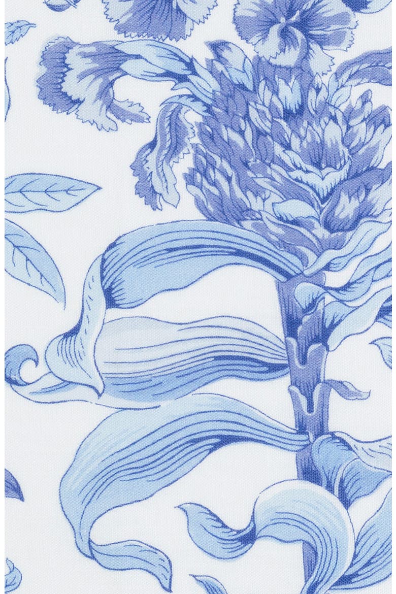 Pomegranate Linen Fitted Sheet, Alternate, color, PORCELAIN BLUE