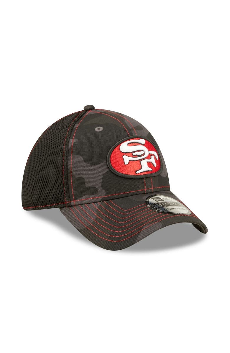 New Era Men's New Era Camo/Black San Francisco 49ers Historic Logo Neo 39THIRTY Flex Hat, Alternate, color,