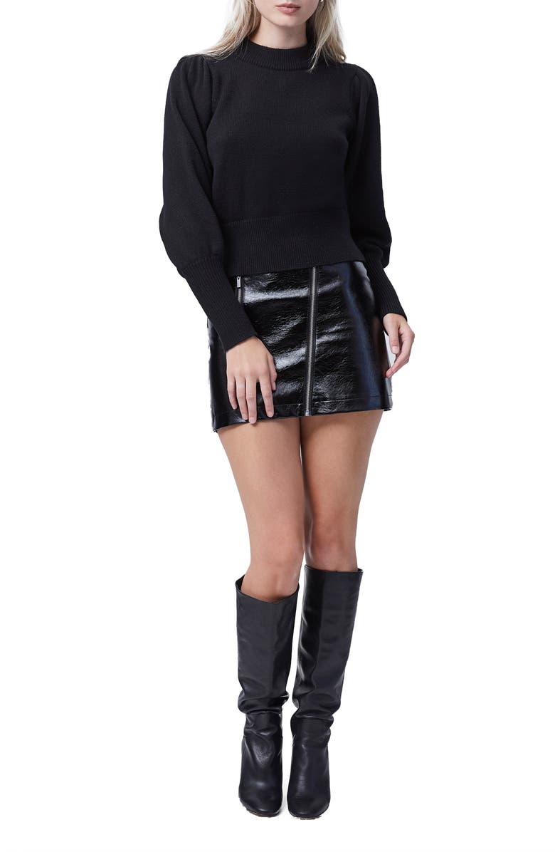 French Connection Puff Sleeve Crop Sweater, Alternate, color,