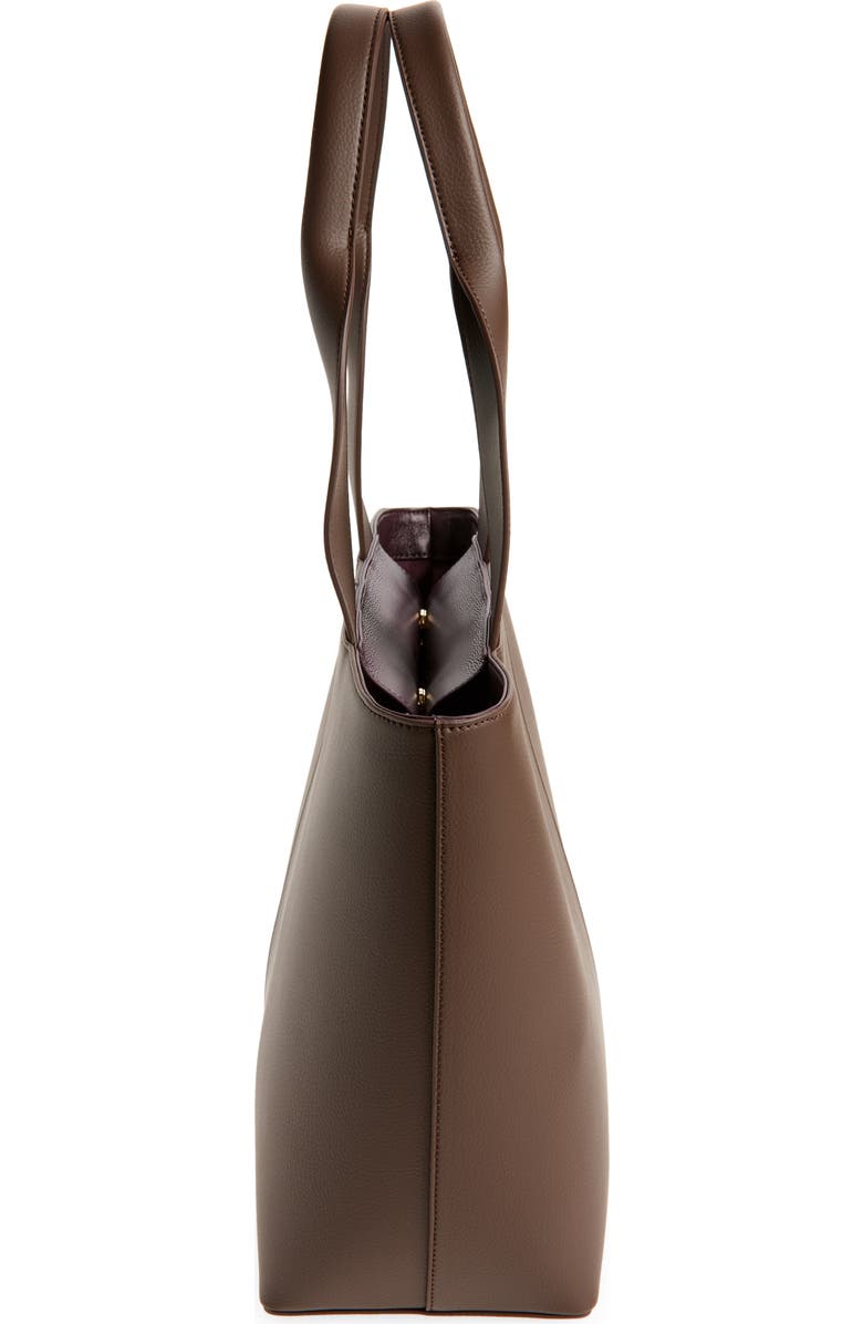 Freja New York Lafayette Faux Leather Tote, Alternate, color, Espresso