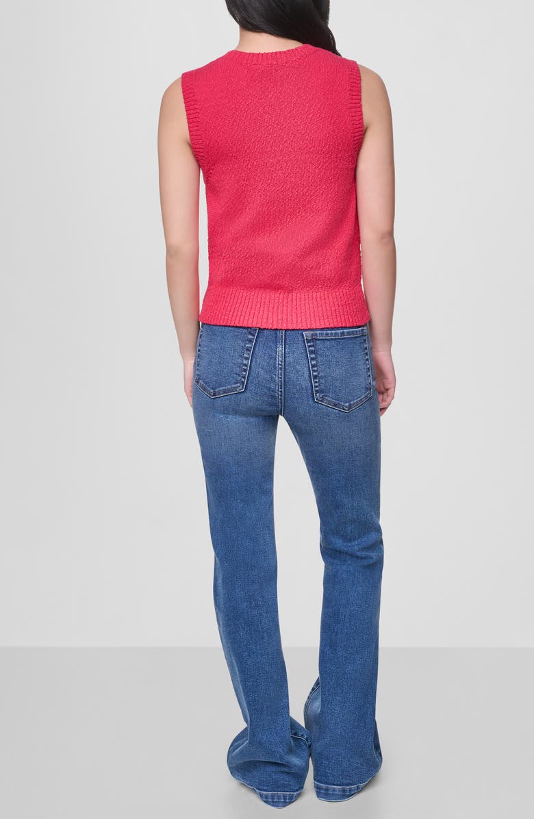 DKNY Jeans Sleeveless Sweater Tank, Alternate, color, Punch