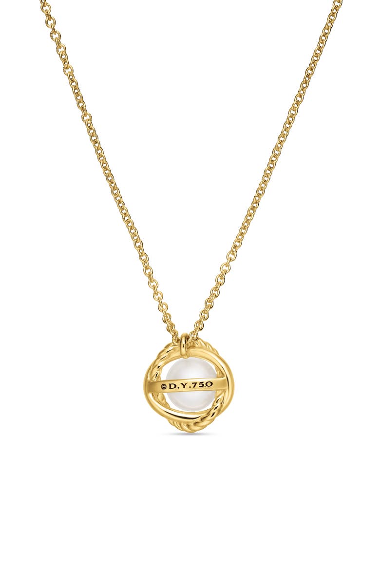 Infinity Cultured Pearl Pendant Necklace, Alternate, color, 18K YELLOW GOLD