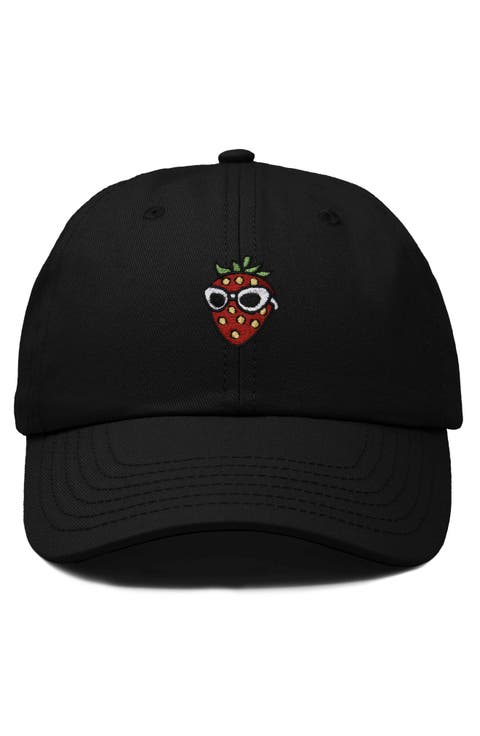 Strawberry Embroidered Casual Cap
