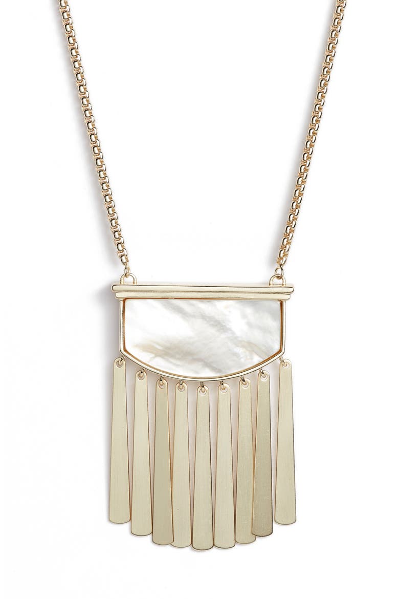 Ellen Stone Necklace, Alternate, color, IVORY MOP/ GOLD