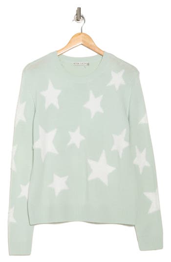 Alice And Olivia Alice + Olivia Andora Fuzzy Star Wool Blend Sweater