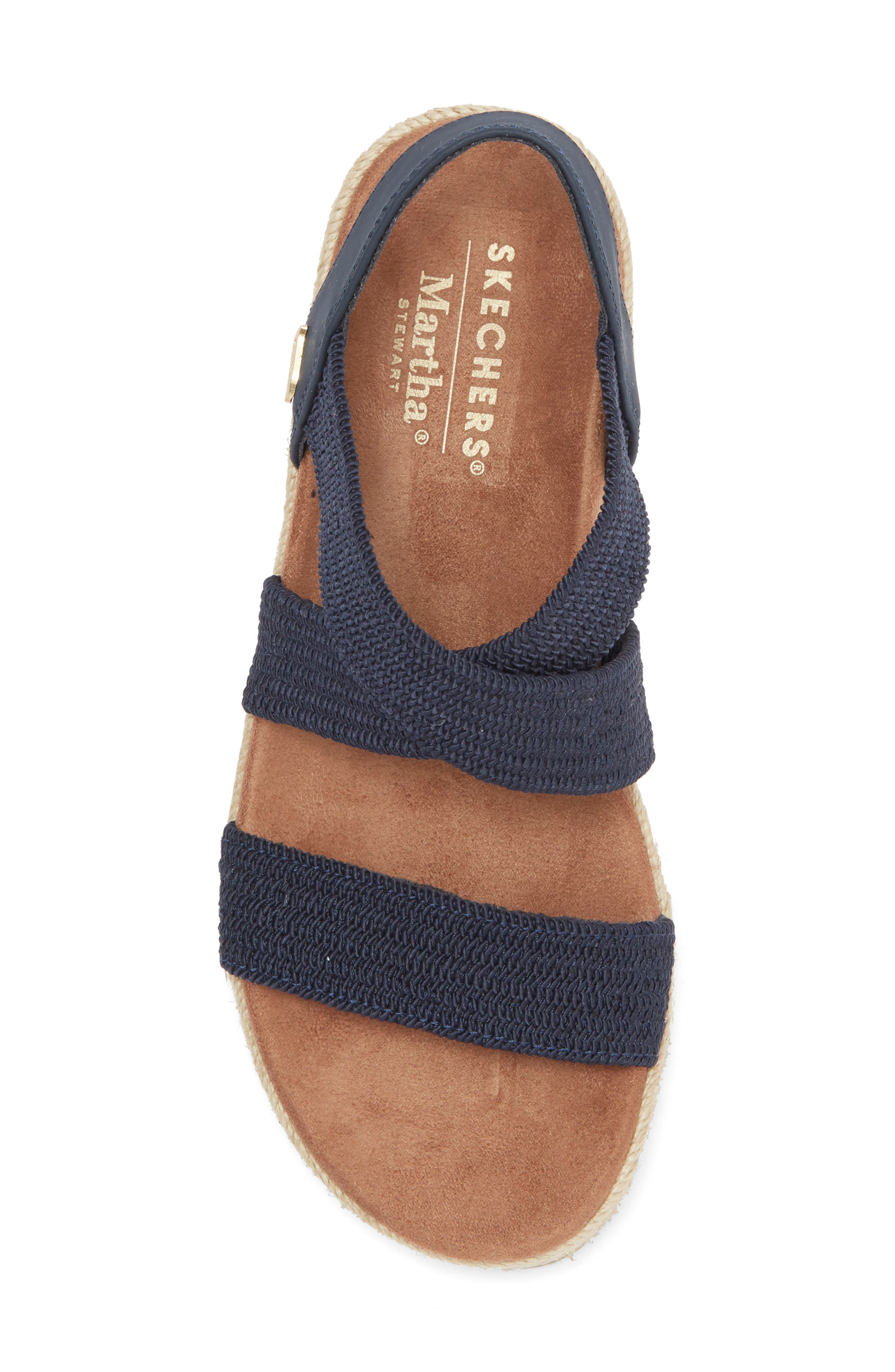 SKECHERS x Martha Stewart Arch Fit<sup>®</sup> Beverlee Espadrille Wedge Sandal, Alternate, color, 