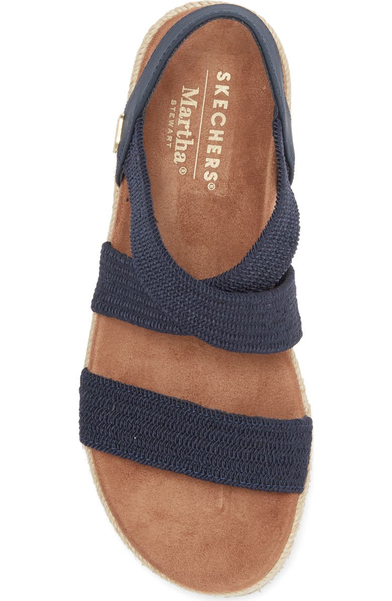 SKECHERS x Martha Stewart Arch Fit<sup>®</sup> Beverlee Espadrille Wedge Sandal, Alternate, color,