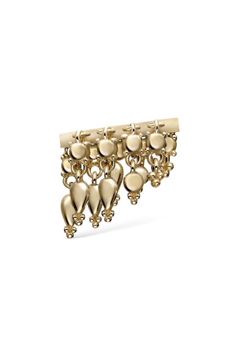 Tassel Bar Threaded Stud Single Earring, Alternate, color, YELLOW GOLD-LEFT