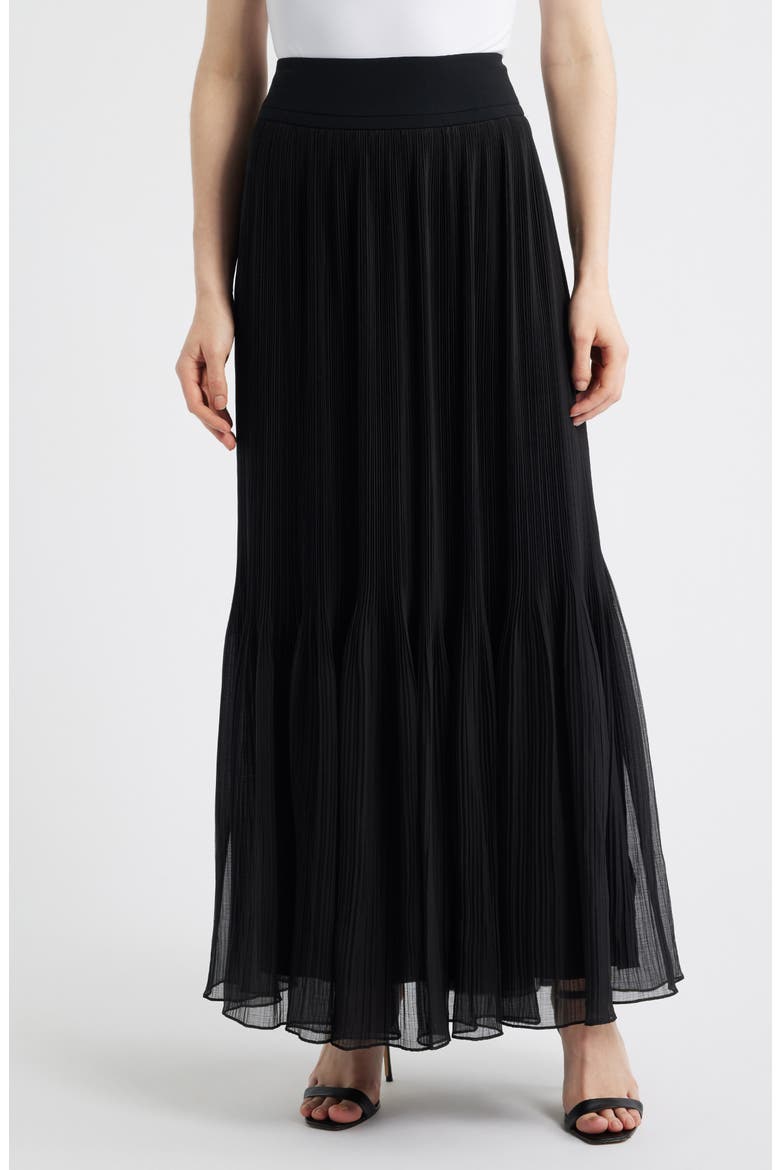 Ryle Micropleat Maxi Skirt, Main, color, BLACK