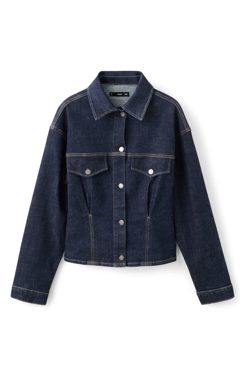 MANGO Denim Trucker Jacket, Alternate, color,