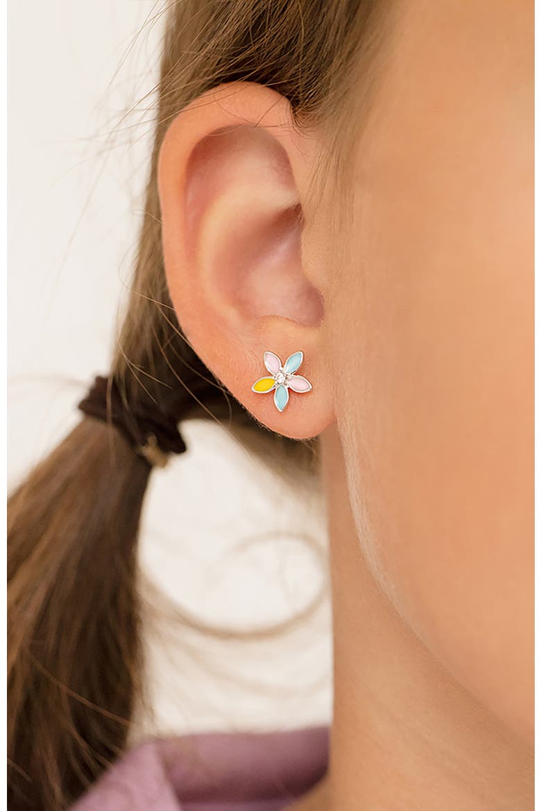 Fun Multicolor Summer Flower Earrings, Alternate, color, Yellow