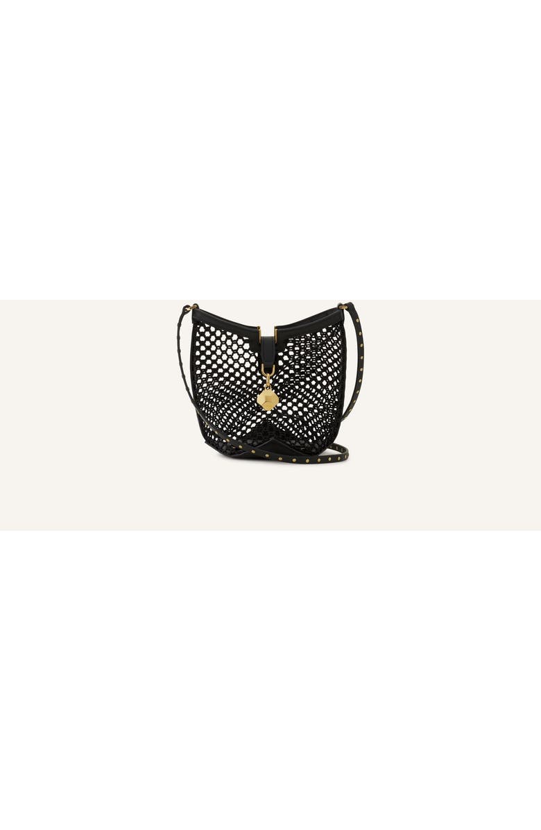 Lanvin Catch By Lanvin Small Bucket Bag In Mesh, Main, color, White/Black