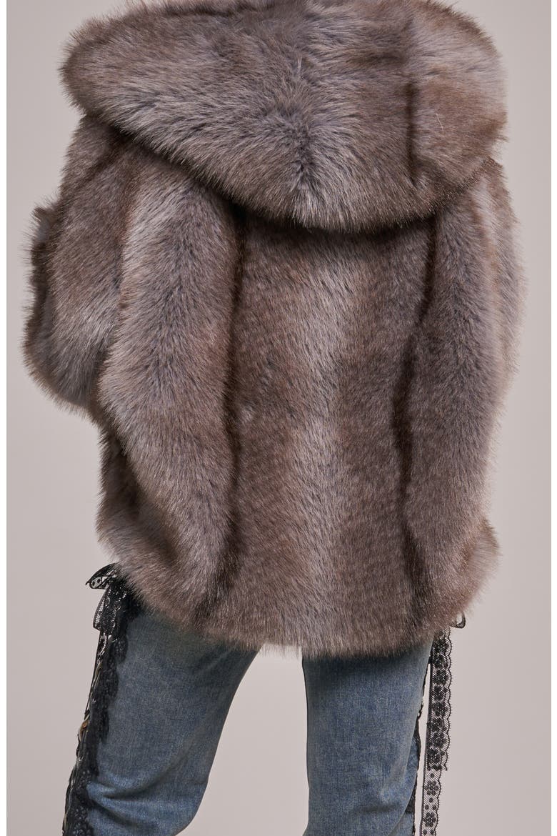 Dusk Faux Fur Jacket, Alternate, color, GREY