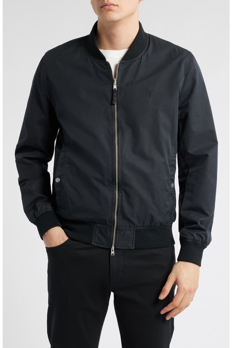Bassett Reversible Bomber Jacket, Alternate, color, BLACK/COMMAND BLUE