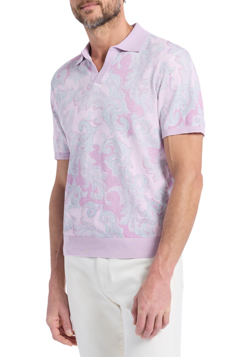 Kirkstall Polo Sweater, Alternate, color, LIGHT PINK