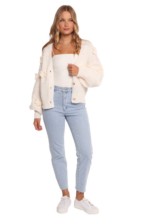 Petal And Pup Petal & Pup Harlee Floral Appliqué Cardigan In White