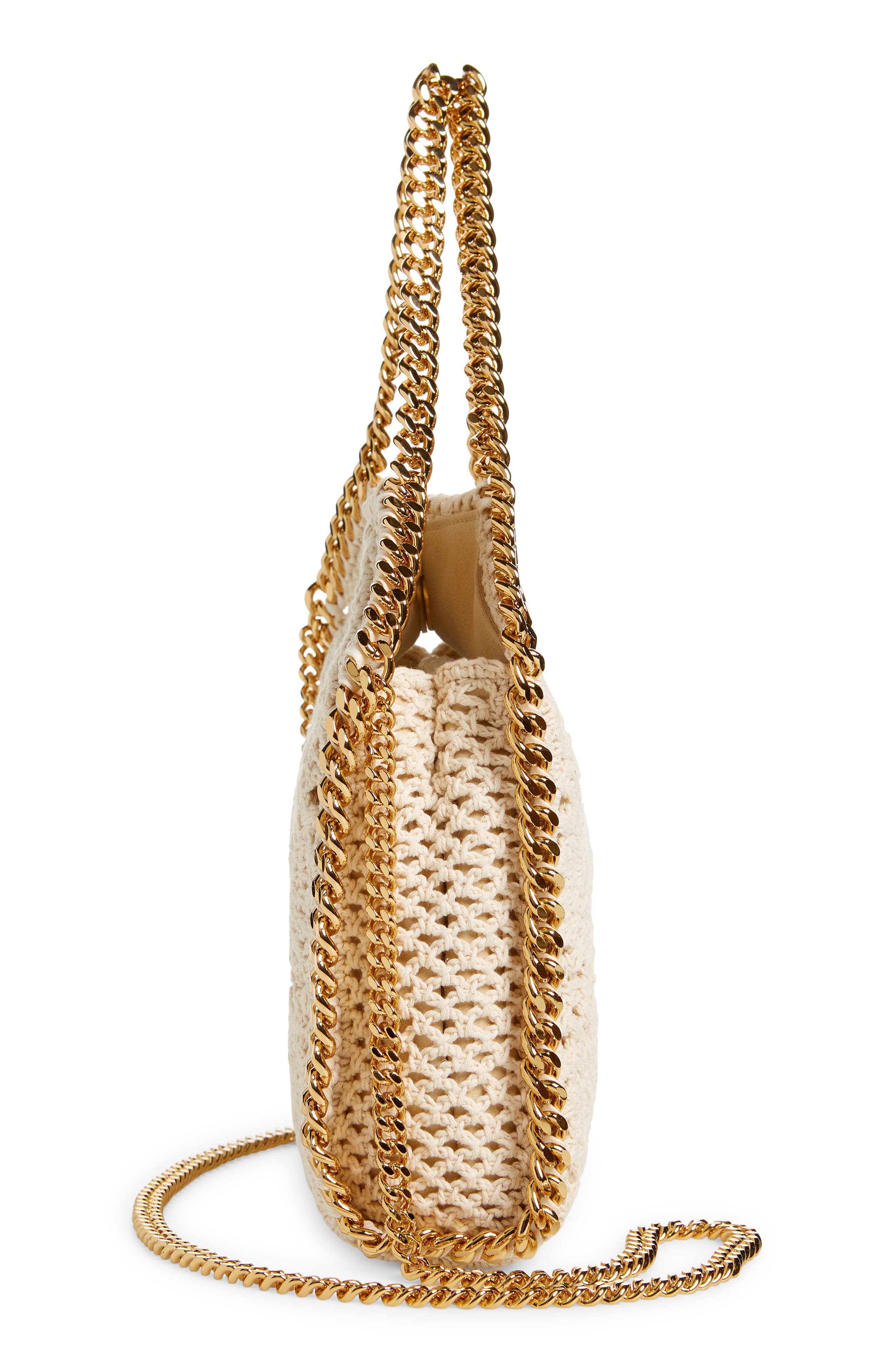 Stella McCartney Mini Falabella Crochet Tote, Alternate, color, 