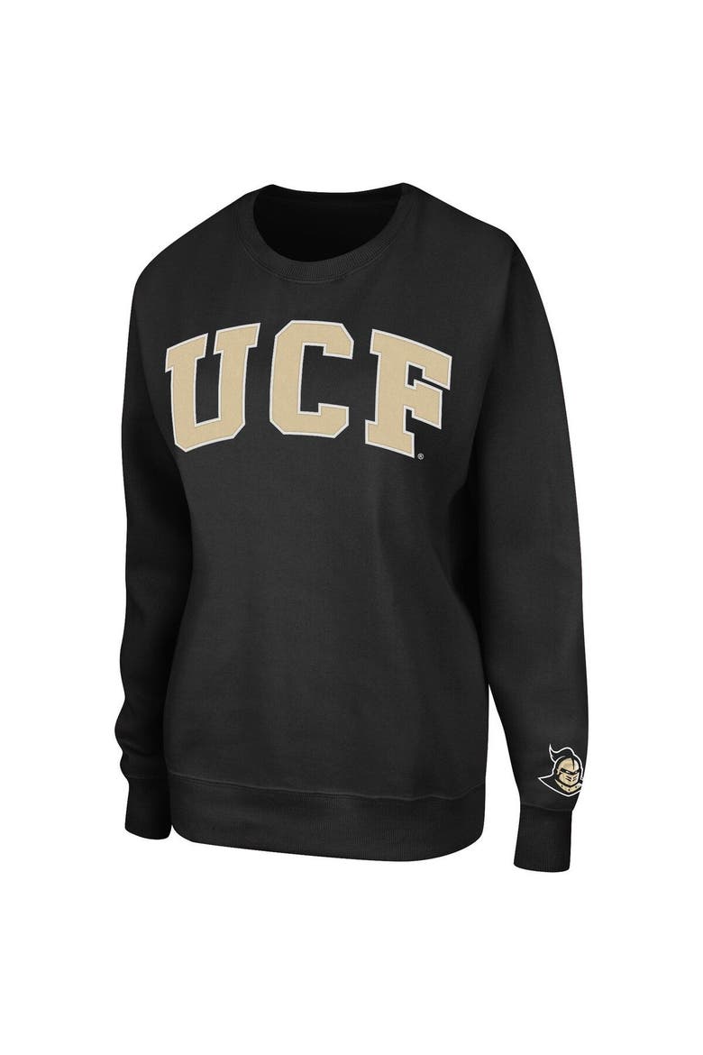 Women's Colosseum Black UCF Knights Campanile Logo Pullover Sweatshirt, Alternate, color, Black