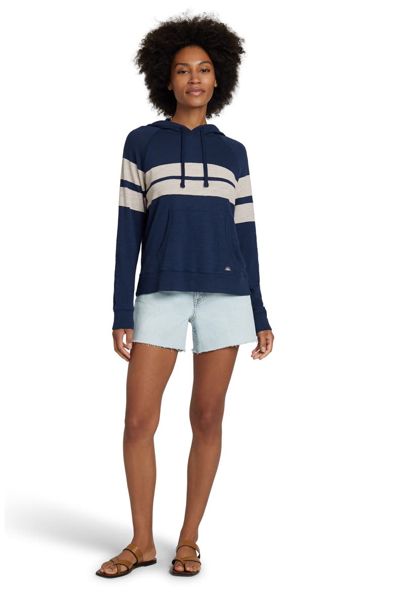 Sunwashed Stripe Slub Organic Cotton Hoodie, Alternate, color, NAVY SUNRAY STRIPE