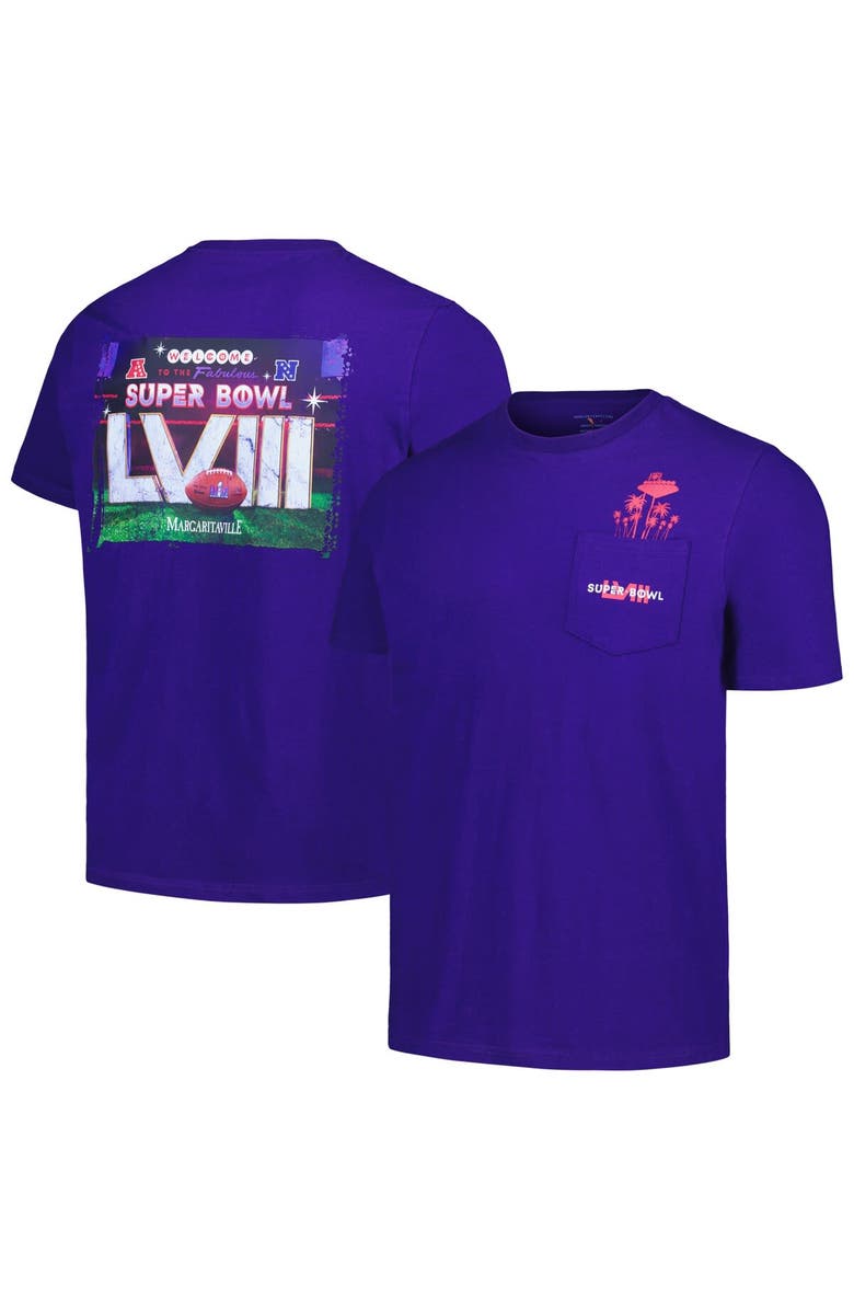 Margaritaville Men's Margaritaville Purple Super Bowl LVIII Fabulous Vegas T-Shirt, Main, color,