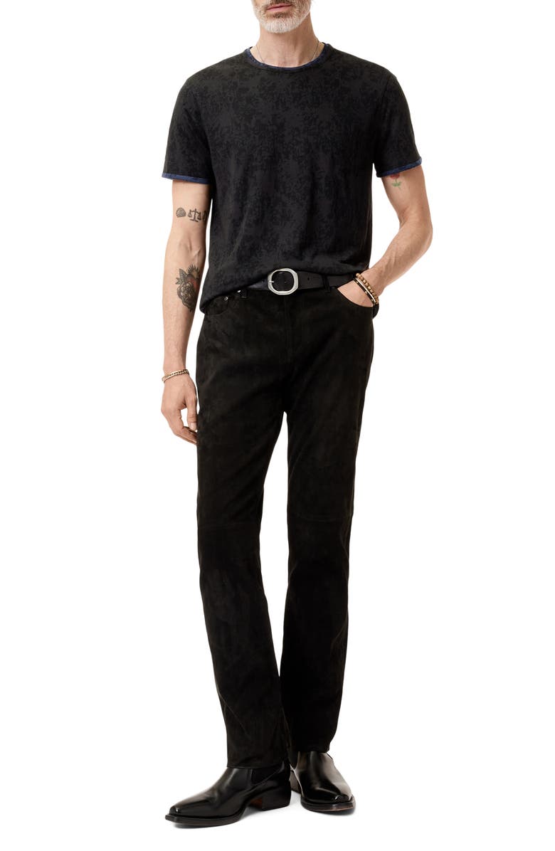 John Varvatos Reyes Reversible Burnout T-Shirt, Alternate, color, Black