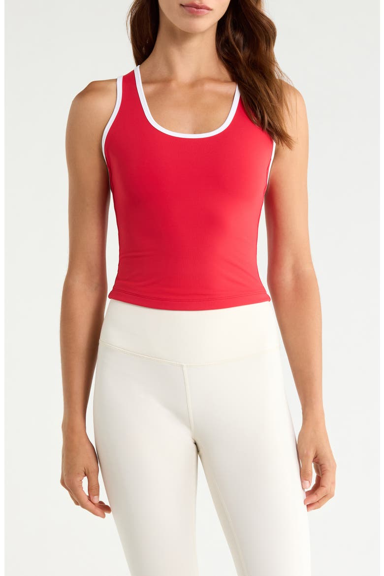 Back Cutout Tank, Main, color, CHERRY/WHITE