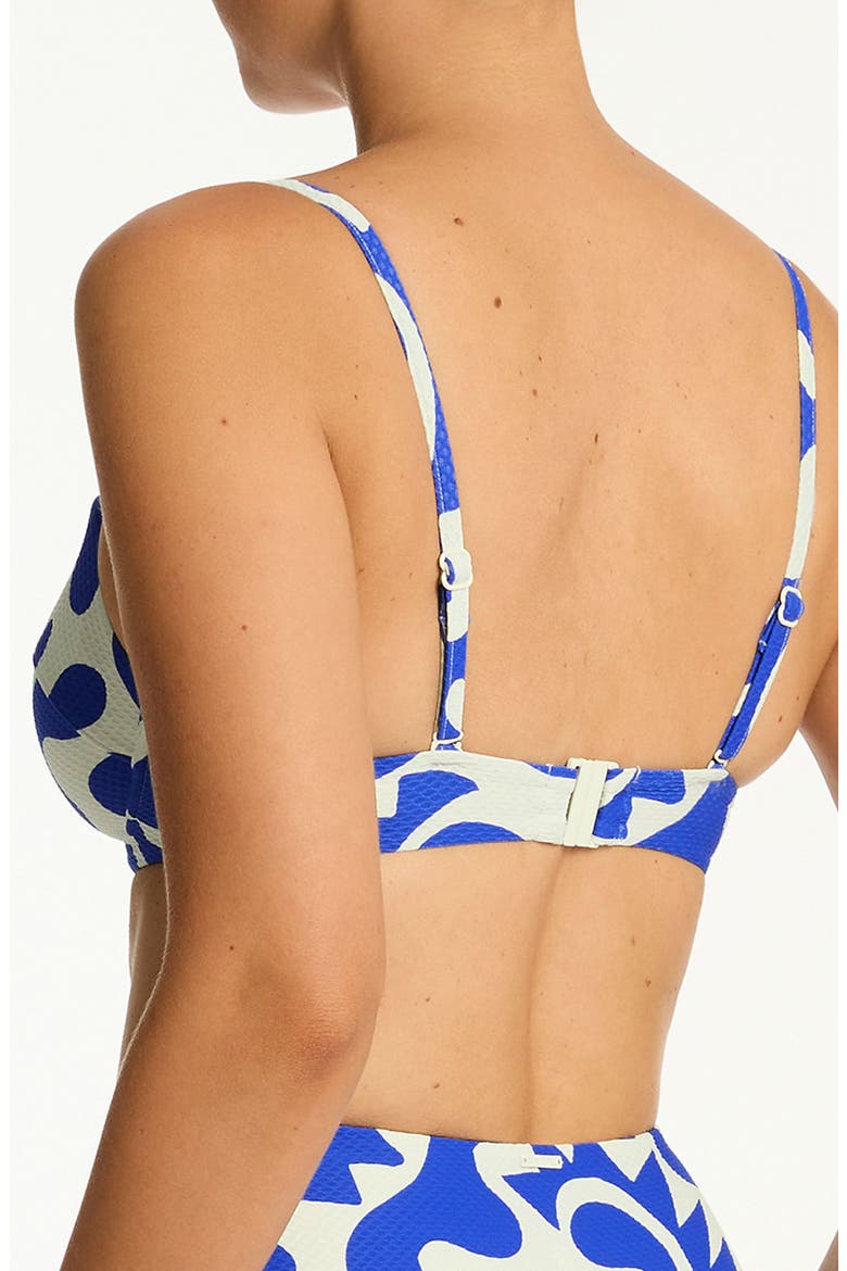 Seascape Balconette Bikini Top, Alternate, color, BLUE