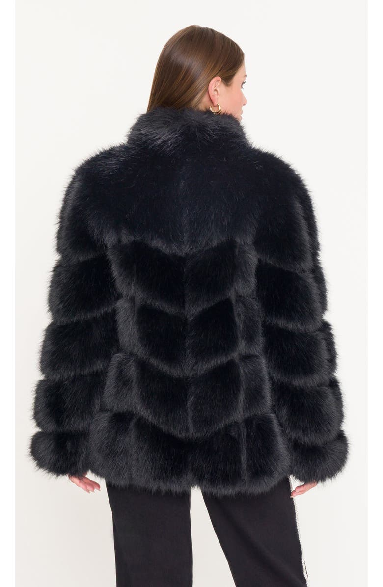 Generation Love Louisa Faux Fur Jacket, Alternate, color, Black