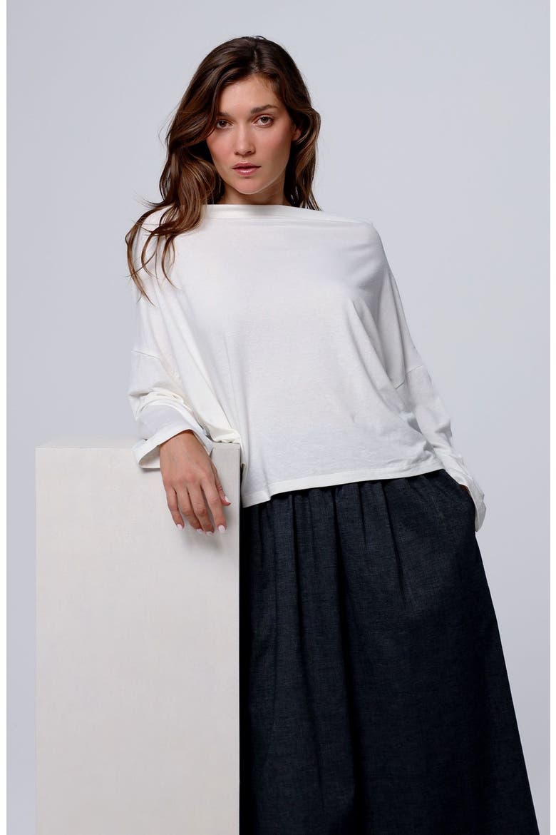 Hemp Essentials Off The Shoulder Top, Alternate, color, cream