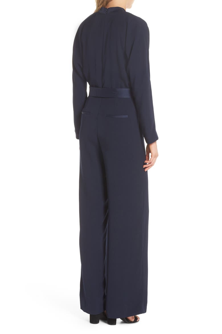 Surplice Jumpsuit, Alternate, color, NAVY