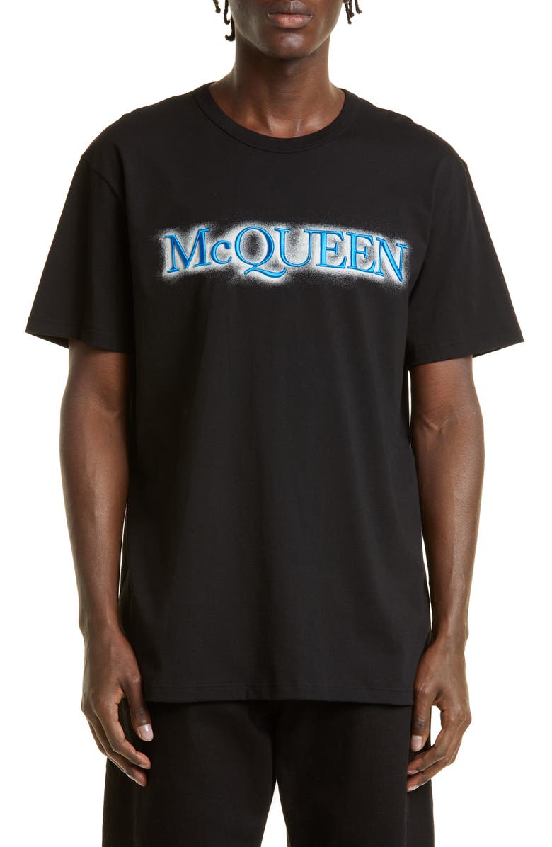 McQueen Spray Paint Logo Graphic Tee, Main, color,