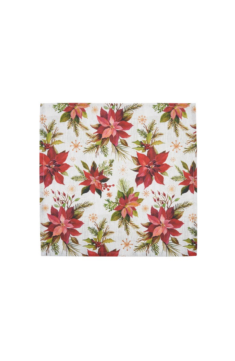 C&F Home Poinsettia Christmas Napkins Set of 6, Alternate, color, Red