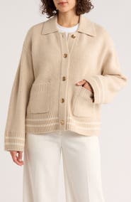 1.STATE Patch Pocket Sweater Jacket